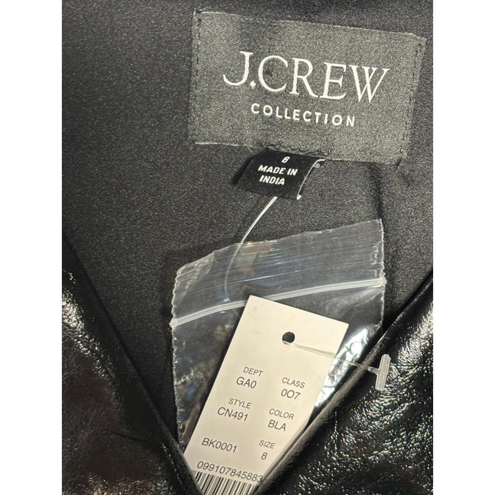 J. Crew Modern Contemporary Chic Shirt-Jacket In Faux Distressed Leather Size 8 - Picture 4 of 10
